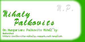 mihaly palkovits business card